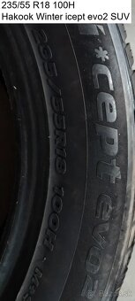 Predám 1 zimnú pneumatiku 235/55 R18 100H Hakook - 2