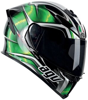 AGV K5 Helmet - Hurricane Black / Green / White - 2