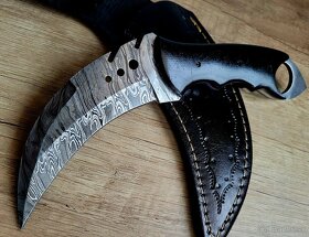 lovecký Damaškový nôž KARAMBIT 23,5 cm ručně vyrobeno - 2