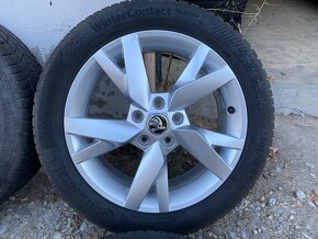 5x112 R17 original Škoda Octavia 4 LYRA + zimné pneu - 2