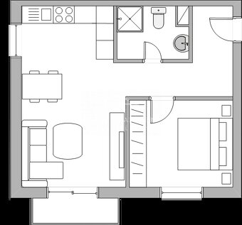 2 izbový byt (46m²) B101 prízemie v NOVOSTAVBE, Kolárovo - 2