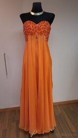 Šaty oranžové - nové, veľ.8, zníž.cena - ponúknite - 2
