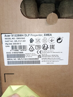 Nerozbalený projektor Acer x1328WH - 2