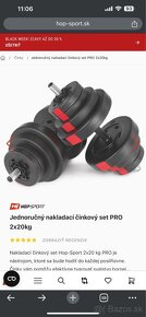 Jednoručný nakladací činkový set PRO 2x20kg - 2