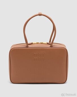 Kabelka Miu Miu Brown Leather Beau Top-Handle Bag - 2