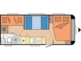 Prenájom karavanu Hobby De Luxe 545 kmf pre 6 ludi - 2