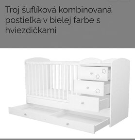 Trojšuflíková kombinovaná postieľka - 2