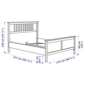 Ikea Hemnes postel 160x200cm s matracom - 2