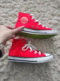 Converse kotníkové neónovo oranžové - 2