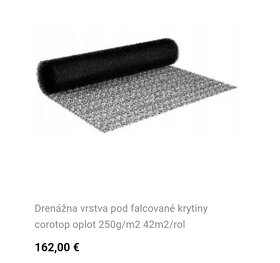 Drenážna rohož pod plechovú krytinu - 2