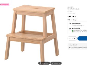 Ikea schodíky BEKVÄM (buk) - 2