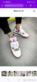 Nike air jordan retro 4 fire white red - 2