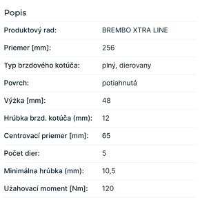 BREMBO XTRA LINE Brzdové kotúče - 2