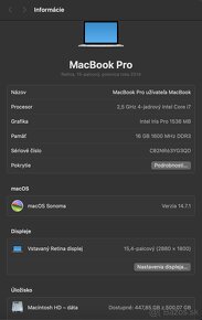 MacBook Pro 15,4 i7 - 2