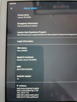 Lenovo TB x 505 L  tablet - 2