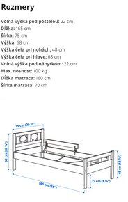 IKEA biela detska postielka s oveckami - 2