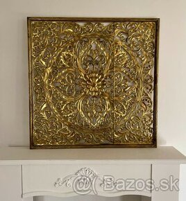 Nová Kovová zlata MANDALA 80x80 cm - obraz - 2