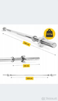 Predám posilňovacie oceľové nakladacie činky+závažia - 2