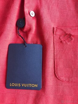 Exkluzívne polotričko LOUIS VUITTON Damier Red, veľkosť L - 2