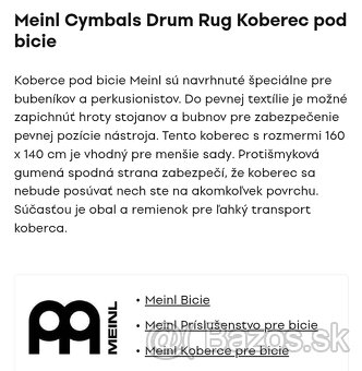 Koberec pod bicie Meinl 160x140 cm - 2