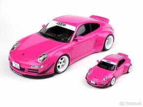 Ružové PORSCHE – 911 997-2 RWB COUPE 2008 1:18 a 1:43 - 2