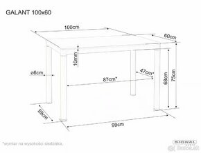 Jedálenský stôl Signal GALANT 100 - 2