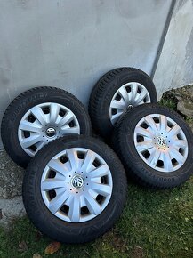 Plechové disky +Zimne pneu Goodyear 195/65 R15 5x112 - 2