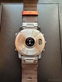 Garmin Fenix 7X Sapphire Solar Titan/ Brown Leather Band - 2