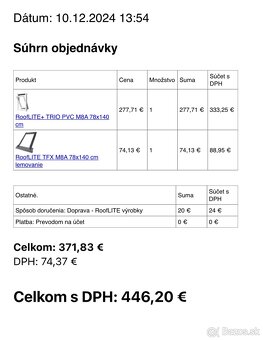 Strešné okno Rooflite + lemovanie - 2