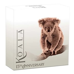 Predám striebornú mincu 3 oz Australian Koala 2022 pozlátená - 2