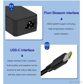 USB-C notebook nabijacka, identicka s Lenovo 65W,20V, 3.25A - 2