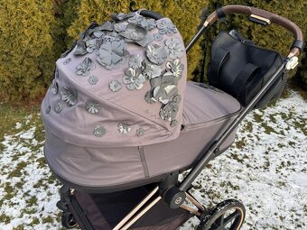 Hlboká vanička cybex priam simply flower grey - 2