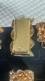 Zlaty set nausnice prsten a privesok 585 - 2
