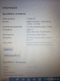 Lenovo ThinkPad X1 Carbon i5-5300U/8GB DDR3/240SSD/win10 - 2