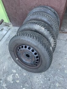 Plechove disky 5x112 r15 zimne pneu 195/65 r15 - 2