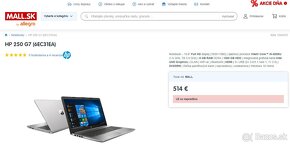 HP 250 G7, i5-8265U, až 16 GB, 1,5 TB ssd, zľava -72% - 2