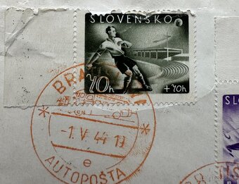 Séria známok Slovensko 1944 - Športové(štvorbloky) za 15EUR - 2