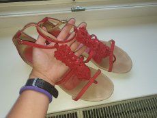 Červené kožené sandále UNISA 42 - 2
