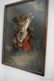 Barokovy obraz 'skladanie z kriza', 18.stor - 2