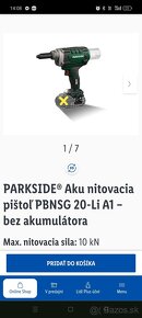 NOVE NEROZBALE PARKSIDE® Aku nitovacia pištoľ PBNSG 20-Li A1 - 2