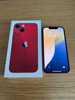 Predám iPhone 13 MINI 128GB RED, TOP stav, VOLNY - 2