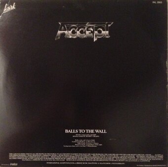 Lp ACCEPT  - Balls to the Wall - 2