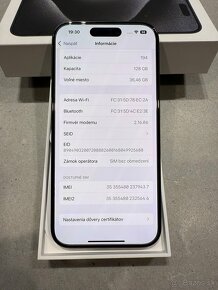 Predám Apple iPhone 15 Pro 128gb black - 2