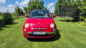 Fiat 500 cabrio , 1.4 benzín, koža , senzory - 2