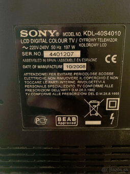 LCD televizor Sony Bravia KDL-40S3010 40" - 2