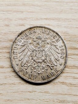 5 marka 1908 Wurttemberg Kaissereich - 2