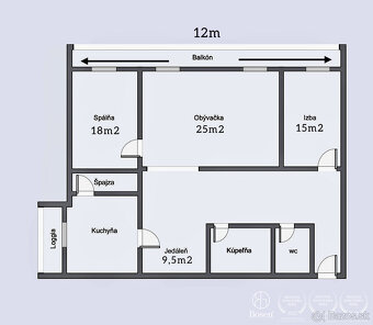 BOSEN | NOVÁ CENA,3izb.byt s veľkým balkónom,garáž,pozemok. - 2