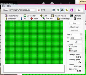 HDD 2TB DELL Hitachi Overený HDD TUNE - 2