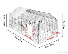 Výbeh pre králiky, hlodavce a hydina 202 x 106 x 104 cm - 2