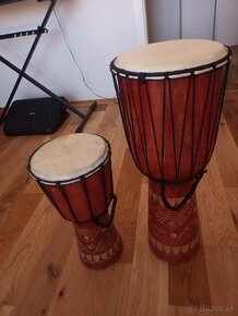 Africke bubny djembe 59 cm a 40 cm - 2